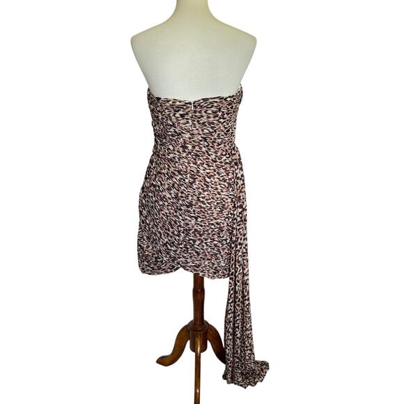 LAVISH ALICE HAND PLEATED CHIFFON SWEETHEART MINI DRESS - Picture 2 of 4